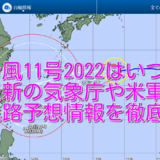 台風11号2022はいつ来る？最新の気象庁や米軍の進路予想情報を徹底調査！